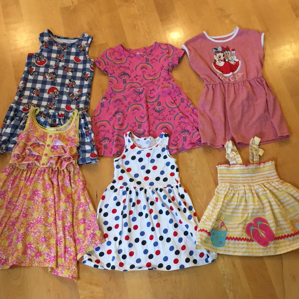 Bundle Of 6 Girls Casual Summer Dresses